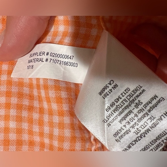 Men's POLO RALPH LAUREN Classic Fit Double Faced
Orange Gingham button up Size L - Picture 7 of 10